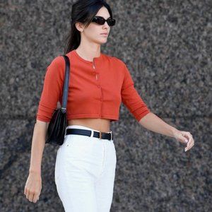 Miaou Button Up Crop Cardigan